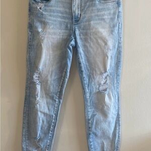 American Eagle Outfitters Blue Skinny Jeans Distressed Style